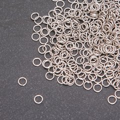 Фурнитура соединительное кольцо d-5мм серый металл, фас. 20гр купить дешево в интернете