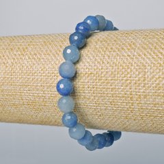 Браслет Синій Авантюрин натуральний камінь гранована кулька d-8мм+- L-18см+- (стрейч) купити біжутерію дешево