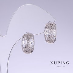 Сережки Xuping L-16мм s-7мм родій купити біжутерію дешево в інтернеті