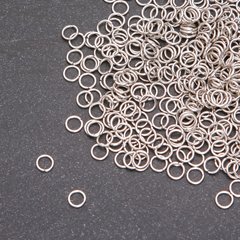 Фурнитура соединительное кольцо d-5мм серый металл, фас. 20гр