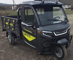 Електричний трицикл гібридний SOK CARGO Titan 2999W-72V-65Ah GraFen Гідравличний кузов 1.3 х 2 +генер. 4 квт. шини 12"/12"