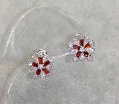 Сережки з кристалами "Сніжинки" 12мм купити біжутерію дешево в інтернеті