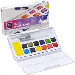 Фарби акварельні художні 12 кольорів у пластиковій коробочці SDW12 купити дешево в інтернет-магазині