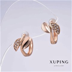 Сережки Xuping колір "золотий" L-1,3см s-10мм купити біжутерію дешево в інтернеті