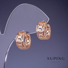 Сережки Xuping 14х7мм "позолота 18К" купити біжутерію дешево в інтернеті