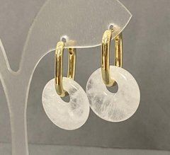 Сережки Гірський кришталь d-15мм+- L-27мм+-