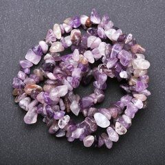 Намистини Аметрин натуральний камінь крихта d-7х3мм + - L-80см на волосіні