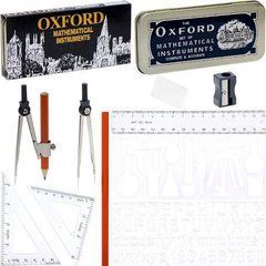 Від 6 шт. Готовальня &laquo;Oxford&raquo; (набір для креслення) у металевому футлярі OXF