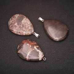 Кулон натуральний камінь Яшма Пікассо 29х43(+-)мм купити біжутерію дешево в інтернеті