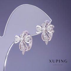 Сережки Xuping 13х16мм родій