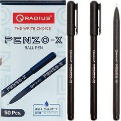 Від 50 шт. Ручка кулькова 0,5мм "PENZO-X 1000м" RADIUS 505769 чорна