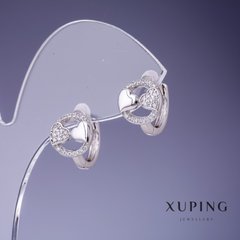 Сережки Xuping 10х12мм родій купити біжутерію дешево в інтернеті