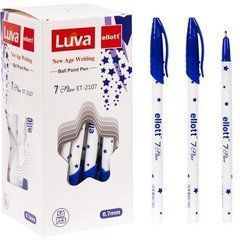 Від 50 шт. Ручка масляна"Luva" "Ellott" ET2107-50 синя