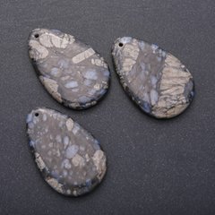 Кулон з натурального каменю Яшма крапля 55х36мм купити біжутерію дешево в інтернеті