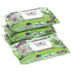 Від 6 шт. Вологі серветки 72 шт "Handy Fresh" baby алоє з клапаном