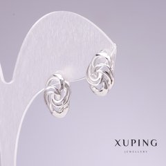 Сережки Xuping родій 15х10мм купити біжутерію дешево в інтернеті