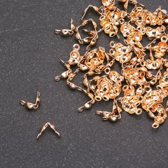 Фурнитура Жабка для бус золотистый металл 7х4(+-)мм золотистый металл фас.10 грамм (+-)140шт купить бижутерию