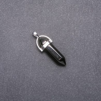 Підвіска шестигранник камінь Агат чорний 39х32х9мм купити біжутерію дешево в інтернеті