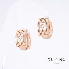 Сережки Xuping позолота 18К L-1,5 см s-7,5 мм
