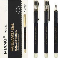 Від 12 шт. Ручка гелева PIANO PG-223 чорна
