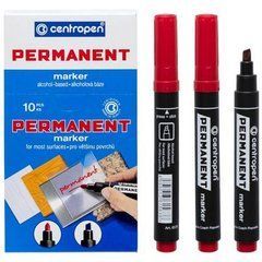 Від 10 шт. Маркер перманентний скошений червоний 8576 CENTROPEN