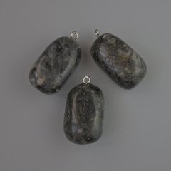 Кулон Лаврікіт натуральний камінь d-35х17мм+- купити біжутерію дешево в інтернеті