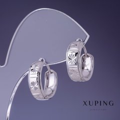 Сережки Xuping 6х15мм родій купити біжутерію дешево в інтернеті