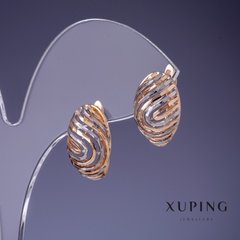 Сережки Xuping 11х17мм "позолота 18К" купити біжутерію дешево в інтернеті