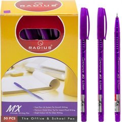 Від 50 шт. Ручка "MX" RADIUS тонована 50 штук, фіолетова купити дешево в інтернет-магазині