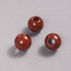 Намистина Пандора натуральний камінь Яшма червона 16х14мм + - d-отв-я-5,5мм + - купити біжутерію дешево в