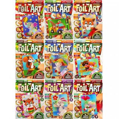 Від 2 шт. Аплікація кольоровою фольгою за номерами "Foil art" FAR01/01-10 купити дешево в інтернет-магазині
