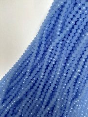 Намистини Чеський Кришталь блакитний гранований рондель d-8х6мм+- L-40мм+- на волосіні купити біжутерію дешево