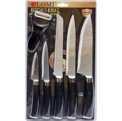 Набір металевих ножів на блістері, 6 предметів ALM-P001 купити дешево в інтернет-магазині
