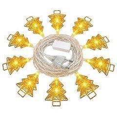 Від 2 шт. Гірлянда світлодіодна 2м 10 LED "Ялинки" жовта, від мережі 220V RJ-12