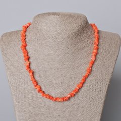 Намисто Корал помаранчевий натуральний крихта d-6х4мм+- L-45-47см+- купити біжутерію дешево в інтернеті