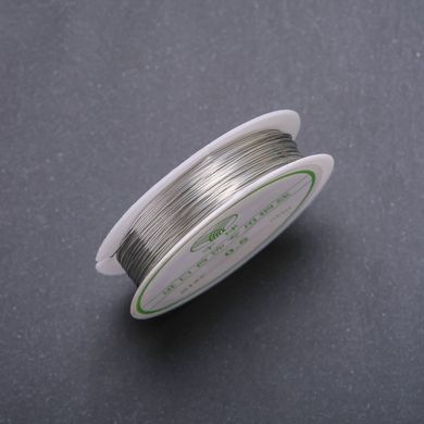 Дріт для прикрас срібляста d-0,5мм бобіна L-6 (+ -) м купити біжутерію дешево в інтернеті