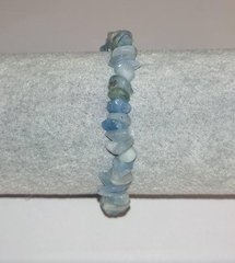 Браслет із натурального каменю Аквамарин, крихта 6-7ммх3мм+-, обхват-18см купити біжутерію дешево в інтернеті