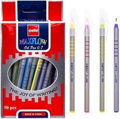 Від 50 шт. Ручка масляна Maxflow Cello CL368A-50 синя купити дешево в інтернет-магазині
