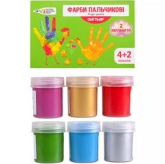 Фарби пальчикові 4 + 2 кольори, 240 мл Craft and Joy "Гамма" купити дешево в інтернет-магазині