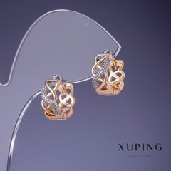 Сережки Xuping 12х6мм "позолота 18К" купити біжутерію дешево в інтернеті