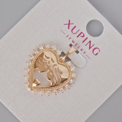 Кулон Xuping "Серце" з білими стразами d-24х21мм+- Позолота 18К купити біжутерію дешево в інтернеті