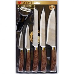 Набір металевих ножів на блістері, 6 предметів ALM-P003 купити дешево в інтернет-магазині