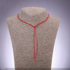 Шнур красный "плетенка" на шею d-1,9мм L-50см купить оптом дешево в интернет