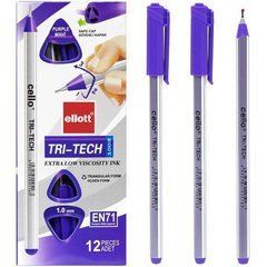 Від 24 шт. Ручка масляна 1мм TRI-TECH Ellott CL1003-12 фіолетова