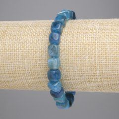 Браслет Апатит кубик 8х8мм+- L- 18см +- стрейч