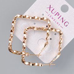 Сережки Xuping d-42х42мм, позолота 18К