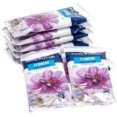 Від 33 шт. Вологі серветки 15шт "Handy Fresh" flowers