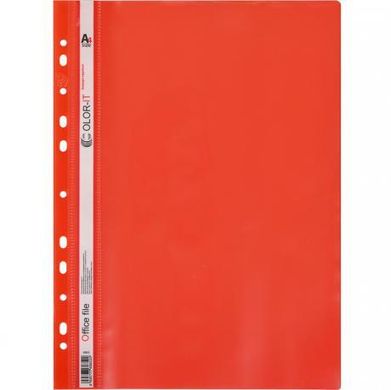 Від 24 шт. Швидкозшивач А4 "C" пластиковий червоний 69852 купити дешево в інтернет-магазині